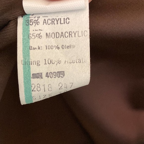 Vintage Dark Brown Faux Fur Coat 12 Luxurious Classy Jacket - Picture 6 of 6